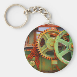 Gamla fabriksmaskinverk Hjul Vieux Hull Nyckelring