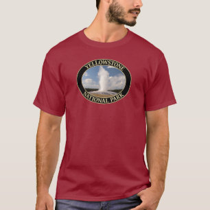 Gamla Faithful Geyser i nationalparken Yellowstone T Shirt