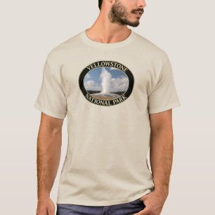 Gamla Faithful Geyser i nationalparken Yellowstone T Shirt