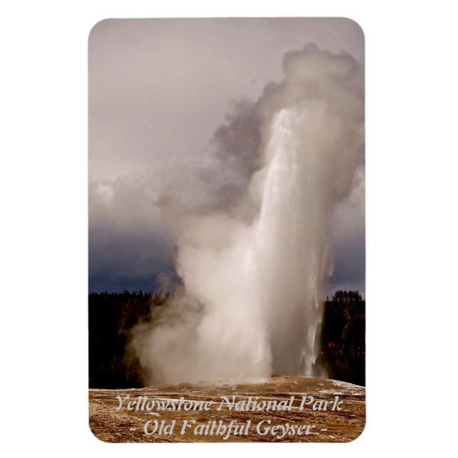 GAMLA FAITHFUL GEYSER I YELLOWSTONE PARK MAGNET (Vertikal)
