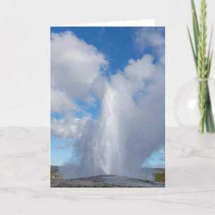 Gamla faithful Geyser-mappat gratulationskort Kort