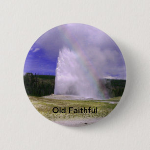 Gamla Faithful in Yellowstone nationalpark Knapp