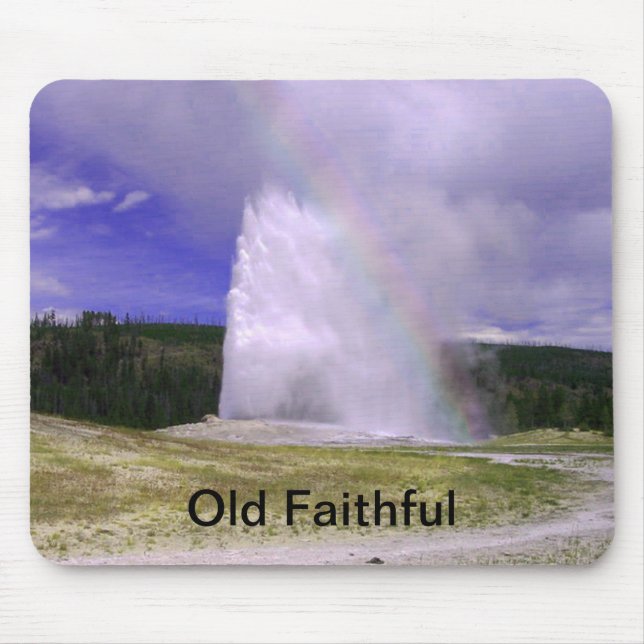 Gamla Faithful in Yellowstone nationalpark Musmatta (Framsidan)