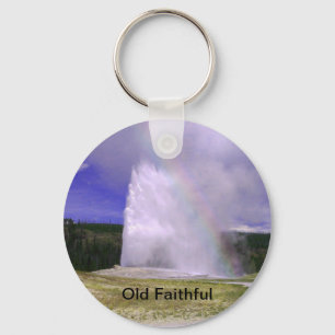 Gamla Faithful in Yellowstone nationalpark Nyckelring