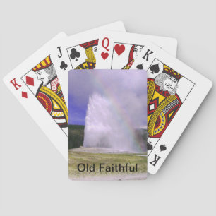 Gamla Faithful in Yellowstone nationalpark Spelkort