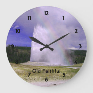 Gamla Faithful in Yellowstone nationalpark Stor Klocka