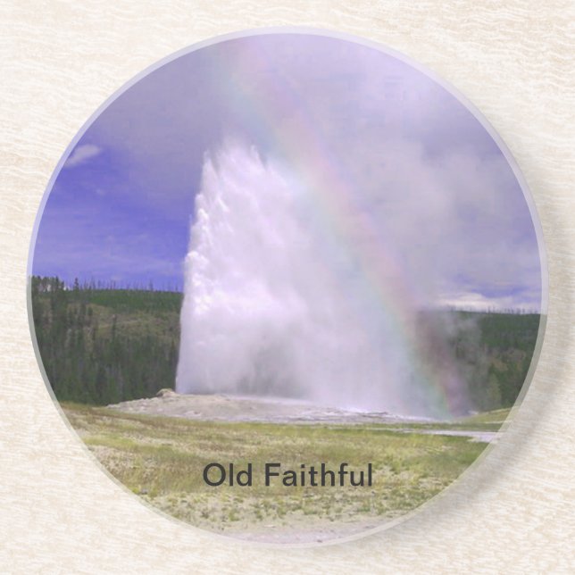 Gamla Faithful in Yellowstone nationalpark Underlägg (Framsidan)
