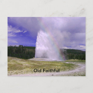 Gamla Faithful in Yellowstone nationalpark Vykort