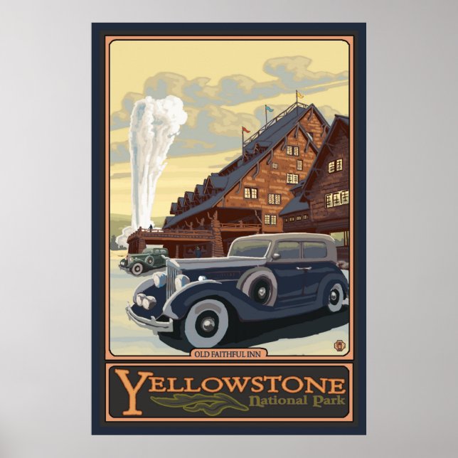 Gamla Faithful Inn - Yellowstone Nat'l Park Poster (Framsidan)