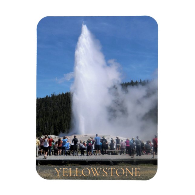 Gamla Faithful Yellowstone nationalpark Magnet (Vertikal)