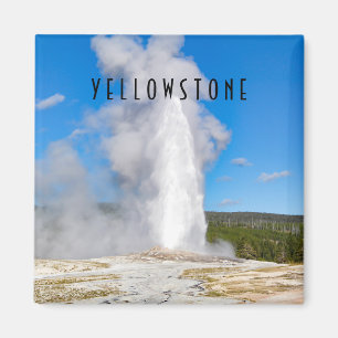 Gamla Faithful Yellowstone nationalpark Magnet