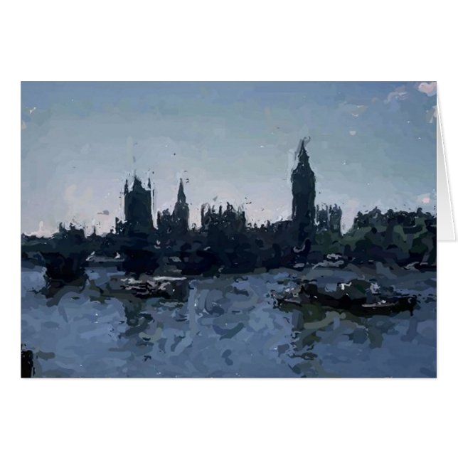 Gamla Far Thames Hälsningskort (Framsidan Horizontal)