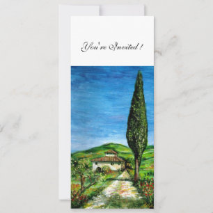 GAMLA FARM HOUSE IN CHIANTI, blue grönt white Inbjudningar