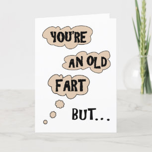 Gamla Fart Warm Funny Family eller Friend Birthday Kort
