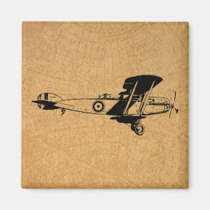 Gamla Fashiated Airplan Art Vintage Flygplan Magnet