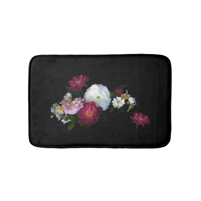 Gamla fashierade Ro Flowers Bath Mats Badrumsmatta (Framsidan)
