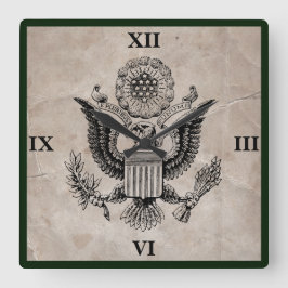 Gamla Fashioned American Jacka of Arm Clock Fyrkantig Klocka