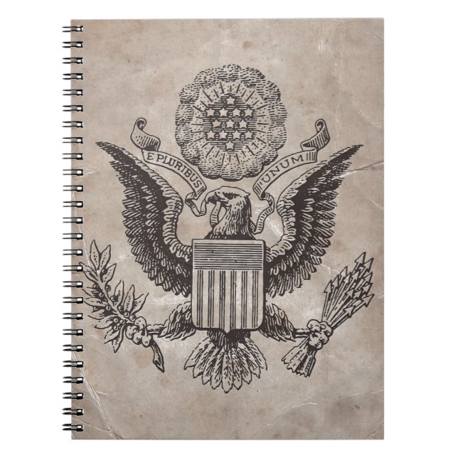 Gamla Fashioned American Jacka of Arm Notebook Anteckningsbok (Framsidan)