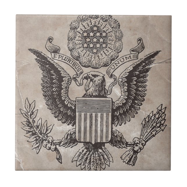 Gamla Fashioned American Jacka of Arm Tile Kakelplatta (Framsidan)
