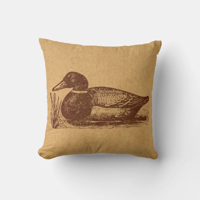 Gamla Fashioned Antique Anka Art Kudde (Framsida)