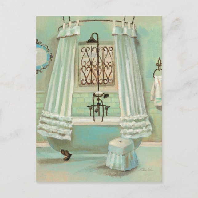 Gamla Fashioned Bathroom Vykort (Framsida)