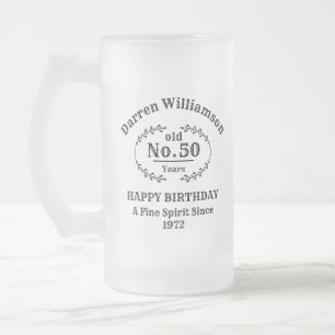 Gamla Fashioned Birthday Frostat Ölglas