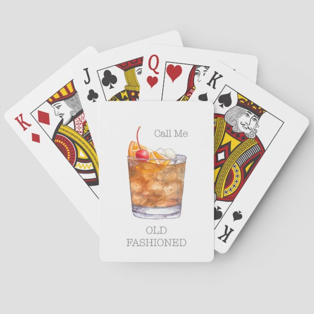 Gamla Fashioned Bourbon-spelkort Casinokort (Baksidan)