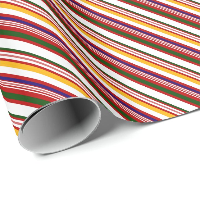 Gamla Fashioned Candy Rand (stor ) Presentpapper (Rullad Hörn)