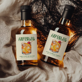 Gamla Fashioned Cocktail Bachelor Helg Spritflaskor Etikett