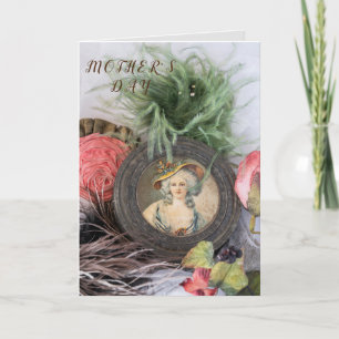 Gamla fashioned Dam Mamma Victorian Mors dag Kort
