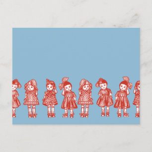 Gamla Fashioned Dolls Vykort
