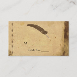 Gamla fashioned Elegance Bröllop Place Card Placeringskort