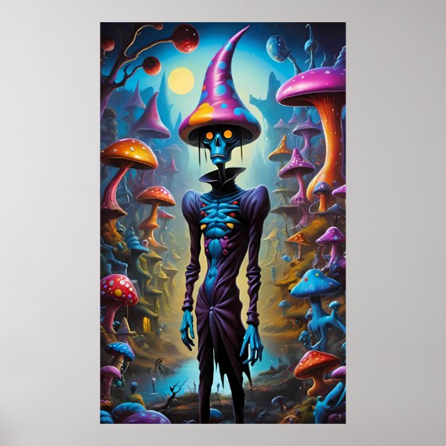 Gamla Fashioned Fungus Death Magic - Ken Gage Art Poster (Framsidan)
