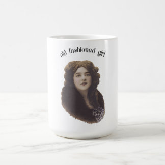 Gamla Fashioned Girl Vintage BeSnyt Woman Photo Kaffemugg