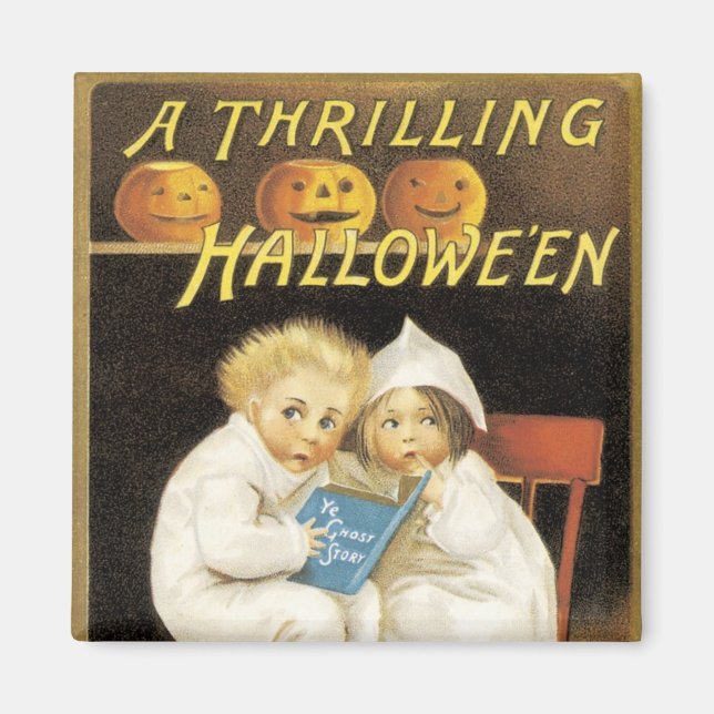 Gamla Fashioned Halloween Ghost Story Kids Magnet (Framsidan)