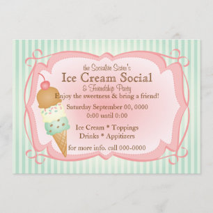 Gamla Fashioned Ice Cream Social! Inbjudningar