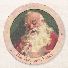 Gamla Fashioned Jultomten - Personlig Underlägg Papper Rund