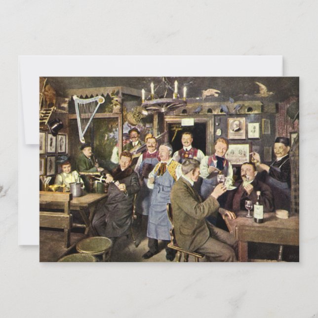 Gamla Fashioned Pub med People Celebring, a Party (Framsida)