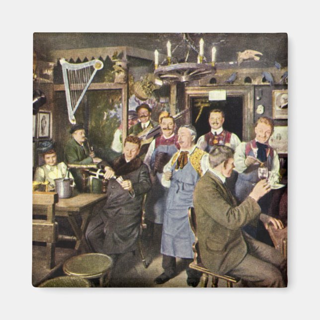 Gamla Fashioned Pub med People Celebring, a Party Magnet (Framsidan)