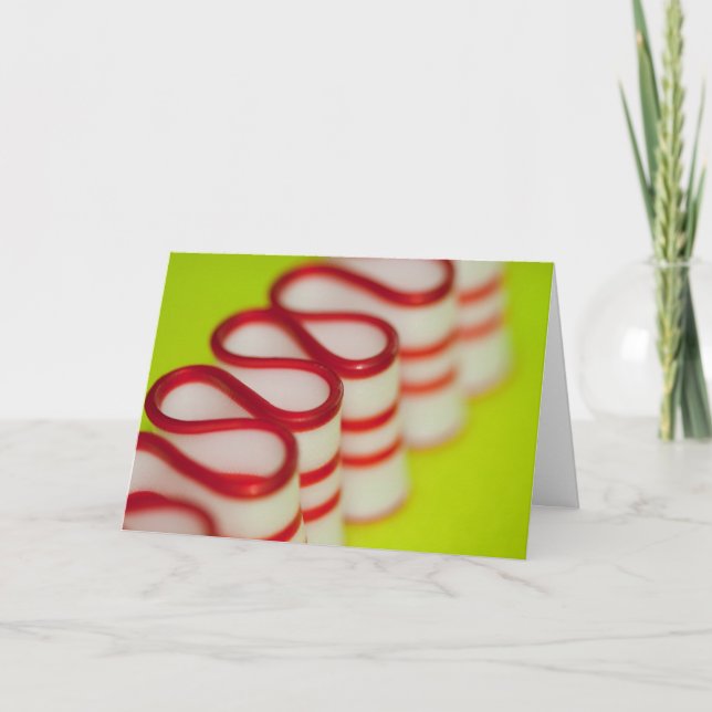 Gamla Fashioned Red and White Ribbon Candy Helgkort (Framsida)