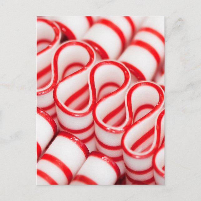 Gamla Fashioned Red and White Ribbon Candy Vykort (Framsida)