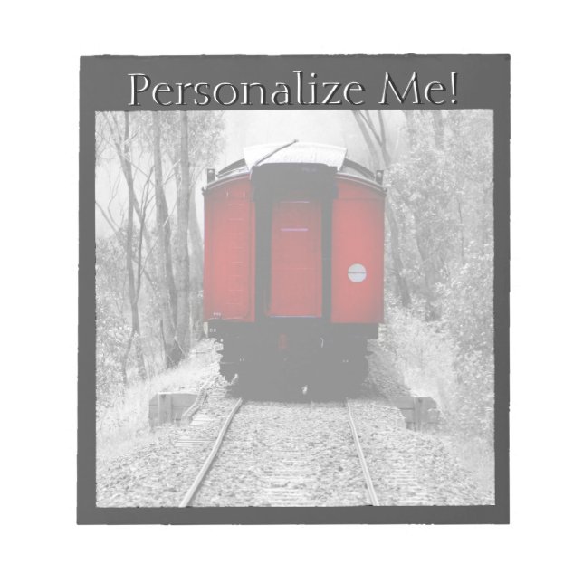 Gamla fashioned Red Steam Tåg Anteckningsblock (Framsida)