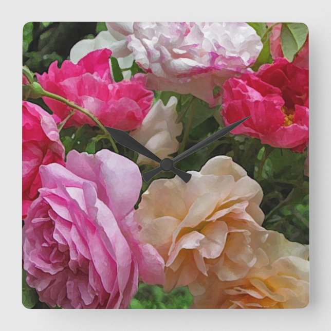 Gamla Fashioned Ro Clock Fyrkantig Klocka (Framsida)