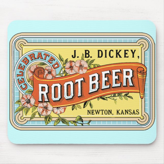 Gamla fashioned Rootber Label Mousepad Musmatta (Framsidan)