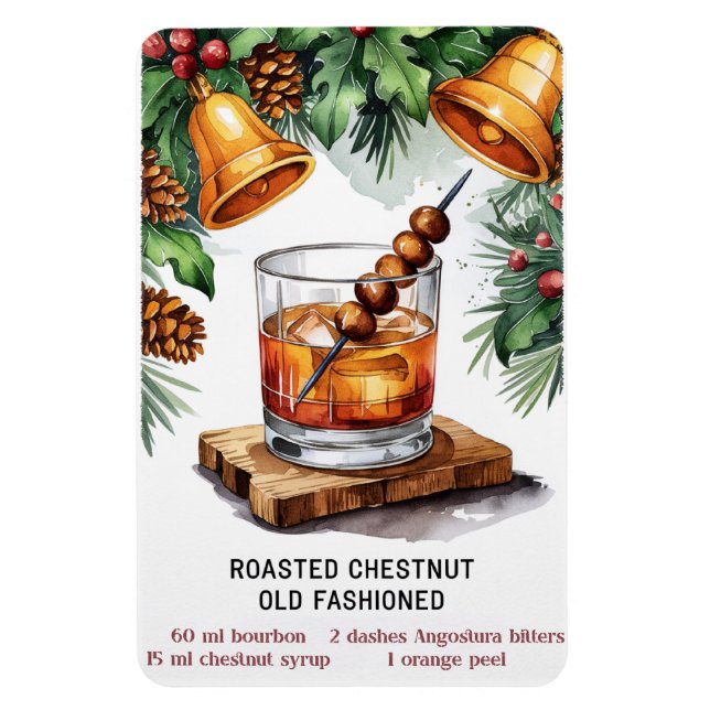 Gamla fashioned Rostad Chestnut Magnet (Vertikal)