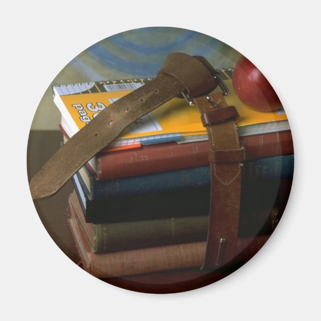 Gamla Fashioned School Bokar Magnet (Framsidan)