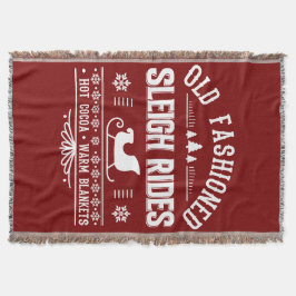 Gamla fashioned Sleigh Rides Blanket Gift Filt