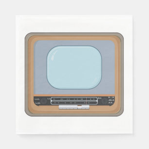 Gamla Fashioned Television Retro TV Napkins Pappersservett
