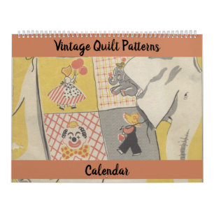 Gamla Fashioned Vintage Quilt Mönster-block Kalender