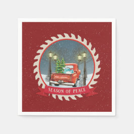 GAMLA FASHIONERADE CHRISTMAS VINTAGE RED LASTBIL P PAPPERSSERVETT